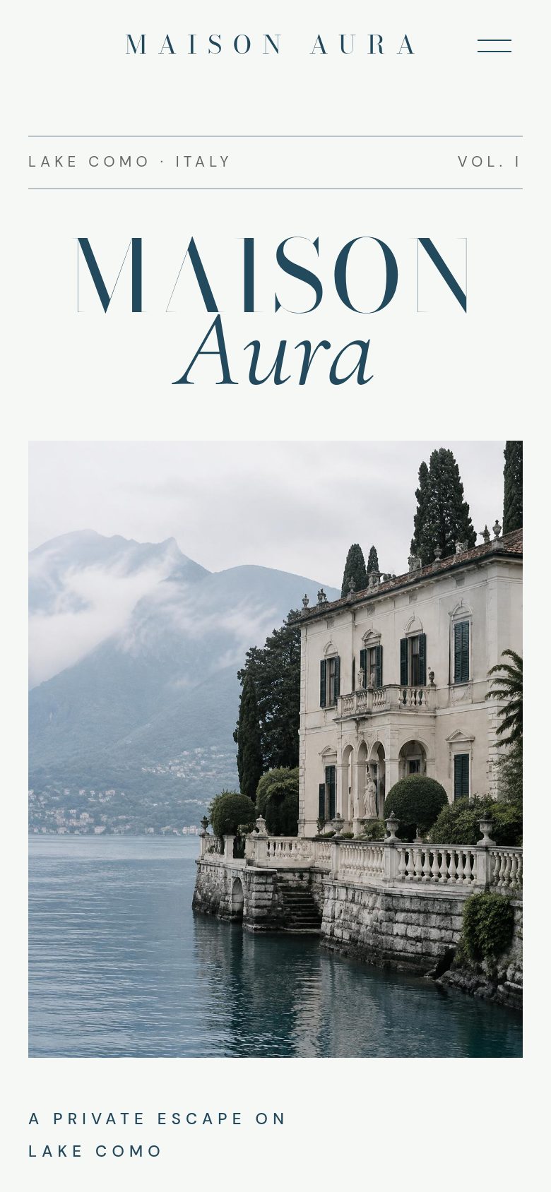 MAISON AURA — mobile website screenshot