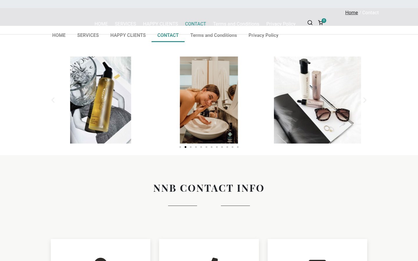 Noosa Natural Beauty original — desktop website screenshot